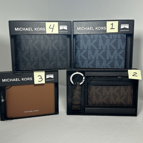 Choose one NWT  Men`s Jet Set Slim Billfold Leather Wallet with Gift Box pick 1 - Picture 12 of 15